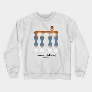 Bold monkey print "Probiscis monkey" Crewneck Sweatshirt